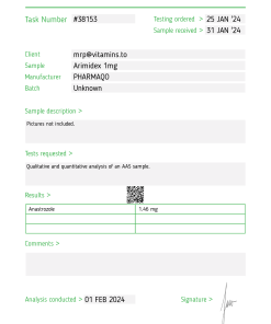 Alternative view of BUY PHARMAQO LABS ARIMIDEX 50 TABS X 1MG ONLINE UK